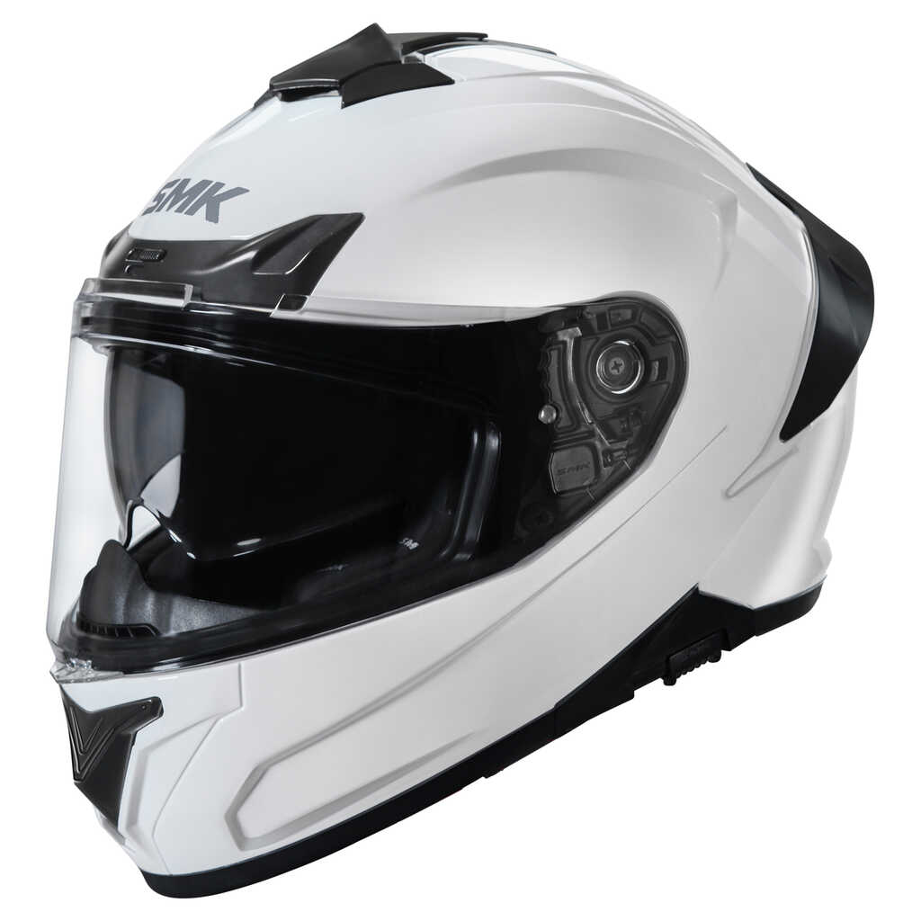 SMK Typhoon Full Face White Helmet GL200